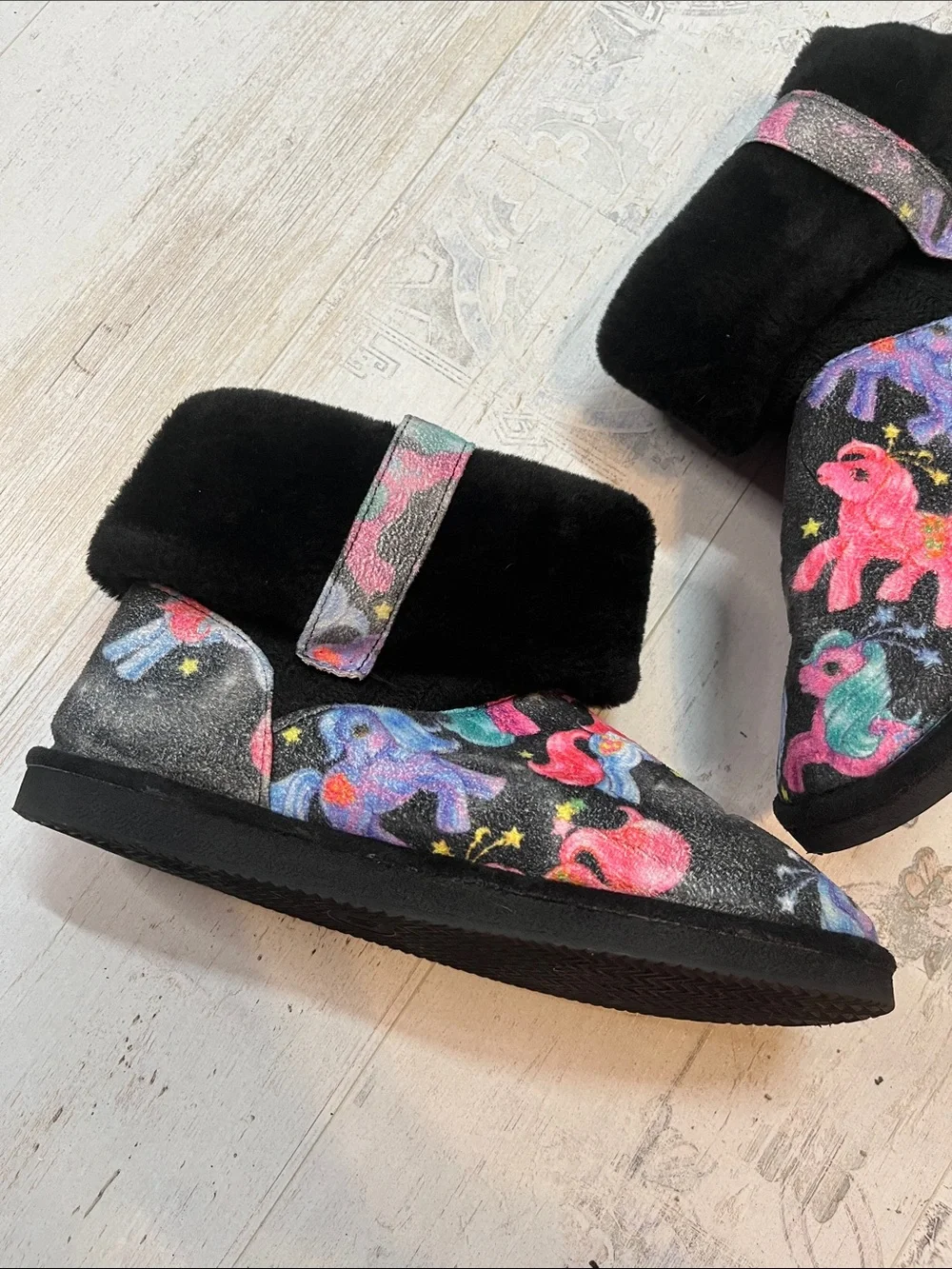 Iron Fist VERY RARE Black My Little Pony Short Fugg Boots Size 10